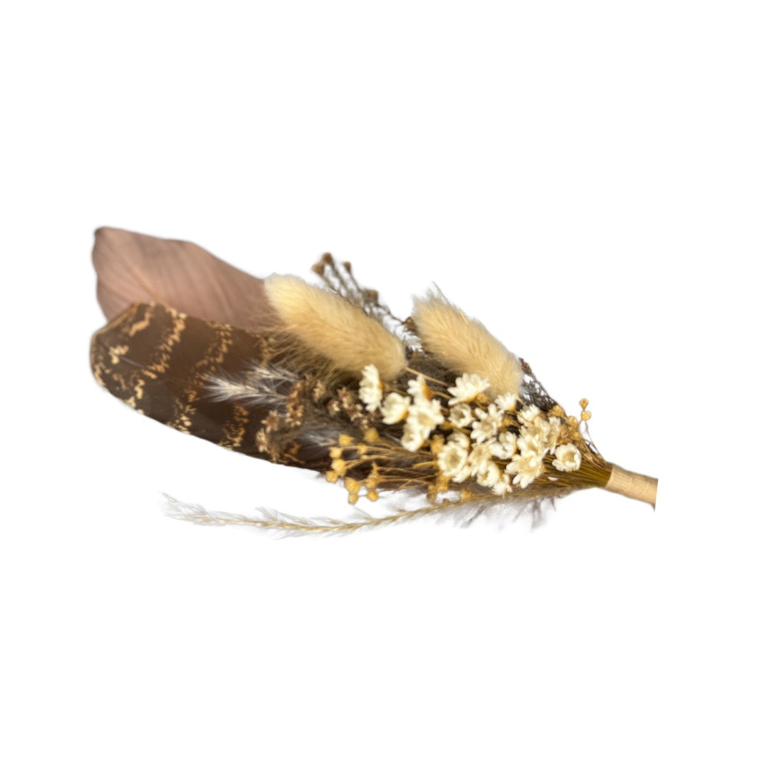 Dried Floral & Feather Bundle