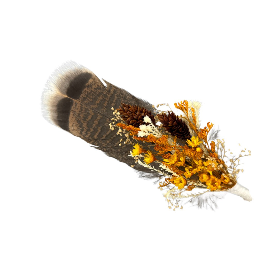 Dried Floral & Feather Bundle