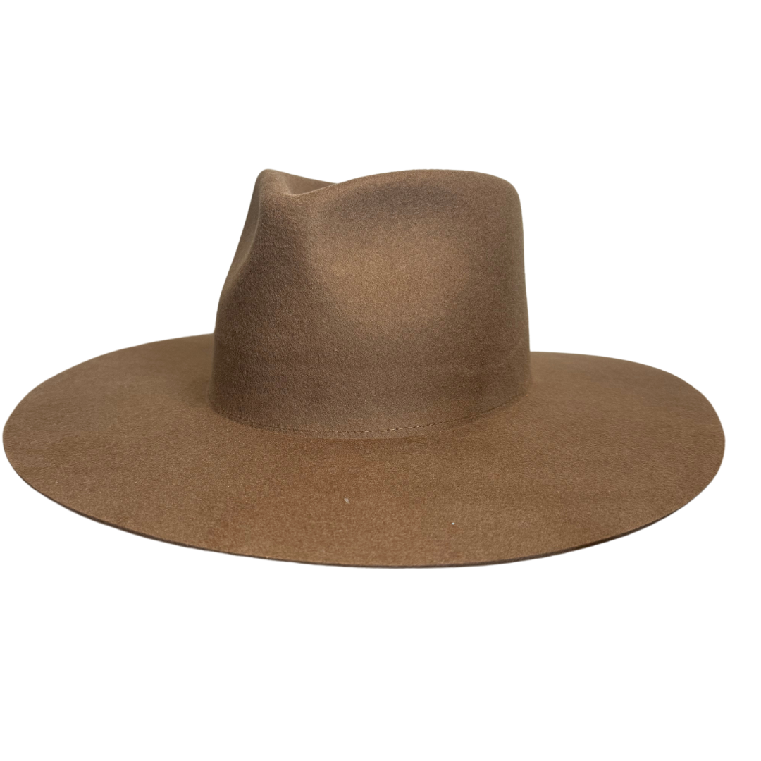 Fedora - Wide Brim Pointed Crown (Light Brown)