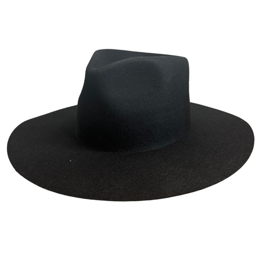 Fedora - Wide Brim Pointed Crown (Black)