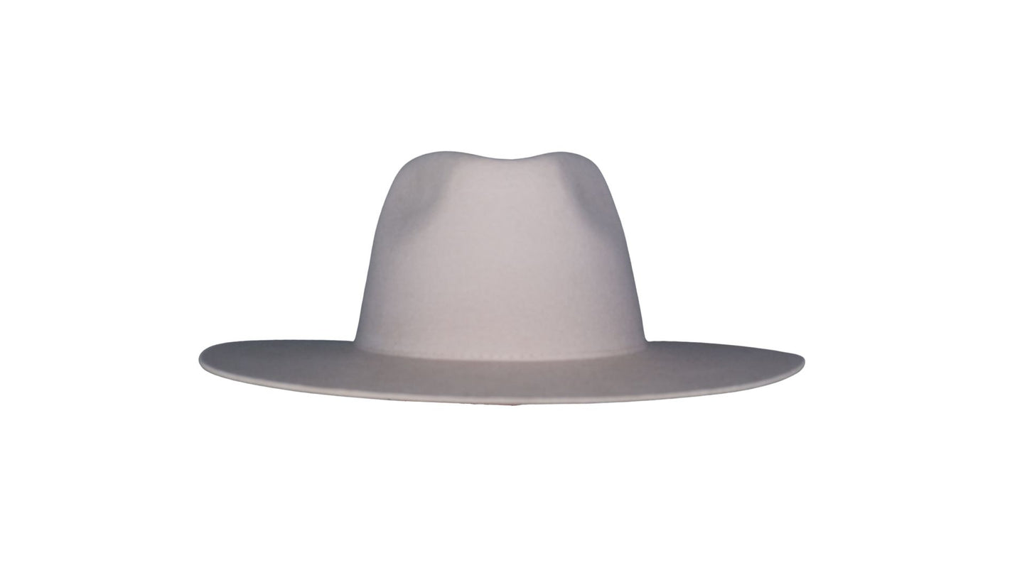 Fedora - Wide Brim (Beige/Pink)