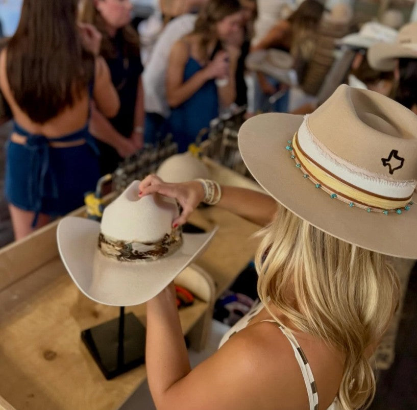 Hat bar at sorority parents weekend in Dallas